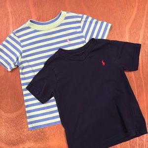Classic Polo Ralph Lauren Tshirts Casual Blue Boy Short Sleeve (2 Shirts)